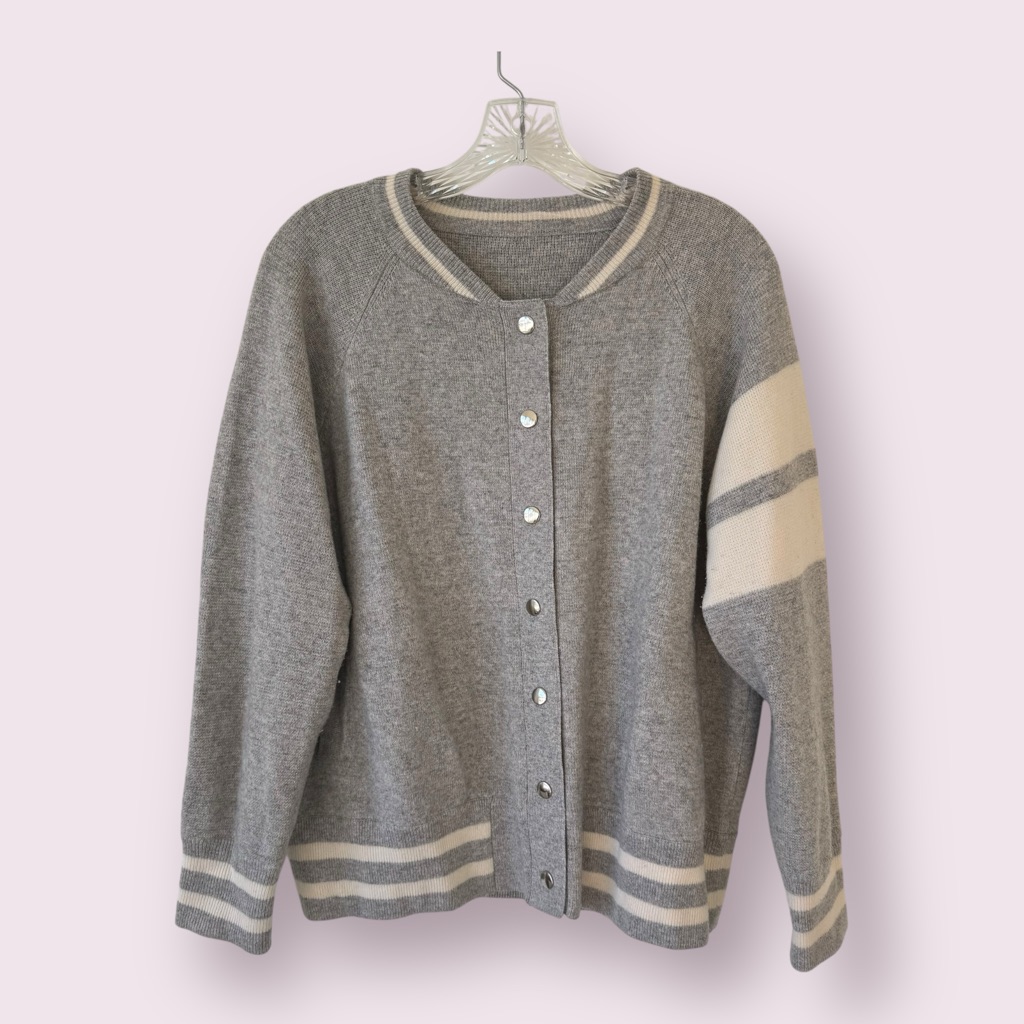 Zoe Jordan Edison Cashmere Wool Bomber Cardigan Small/Medium